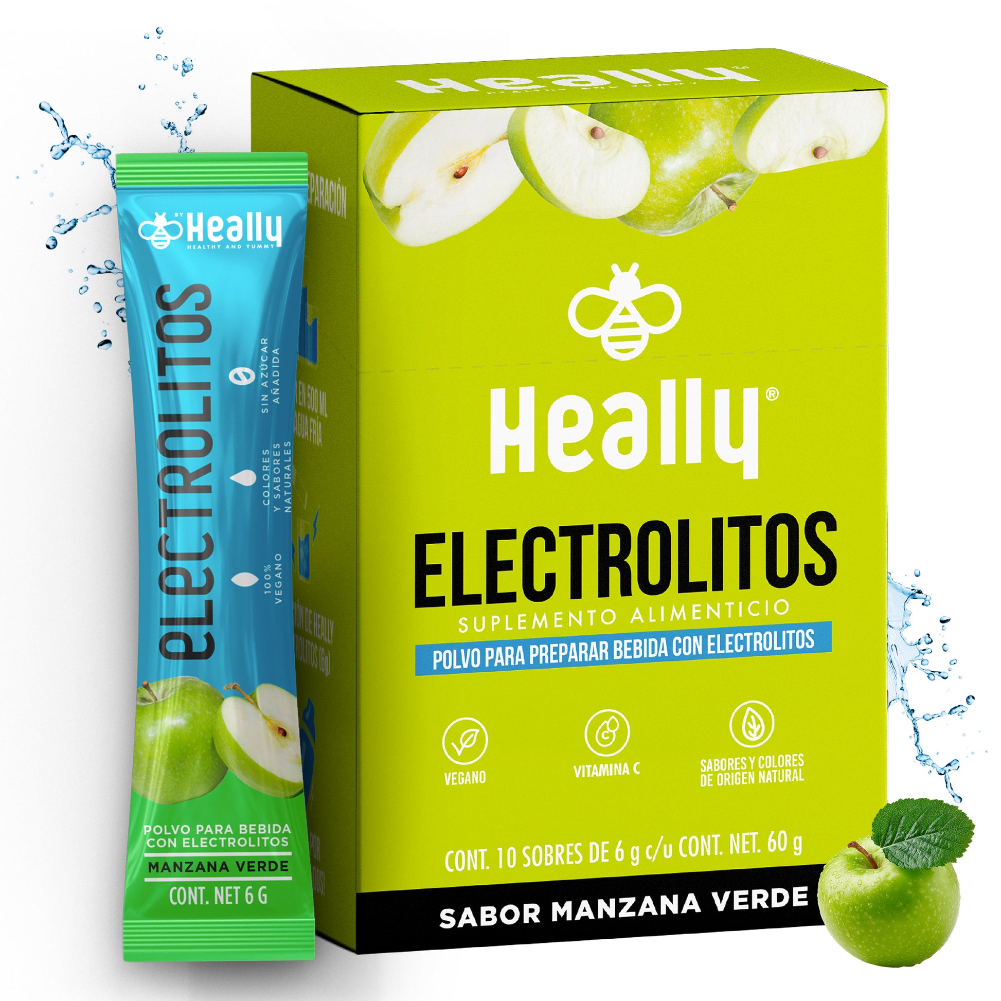 Heally Electrolitos Manzana Verde