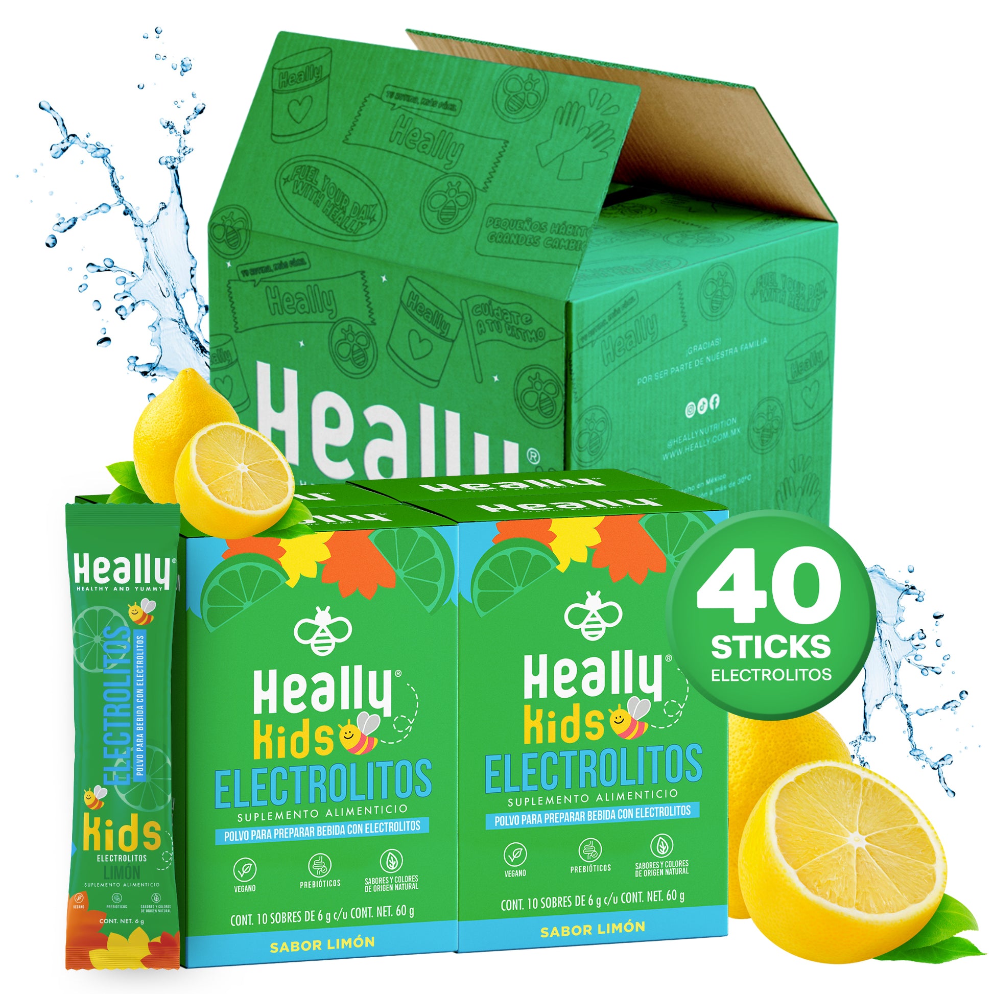 Heally Electrolitos Kids Limon Pack 4