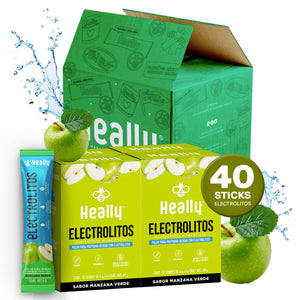 Heally Electrolitos Manzana Verde Pack 4
