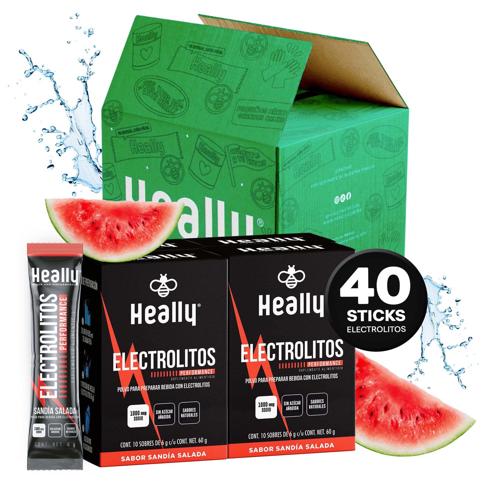 Heally Electrolitos Performance Sandia Pack 4