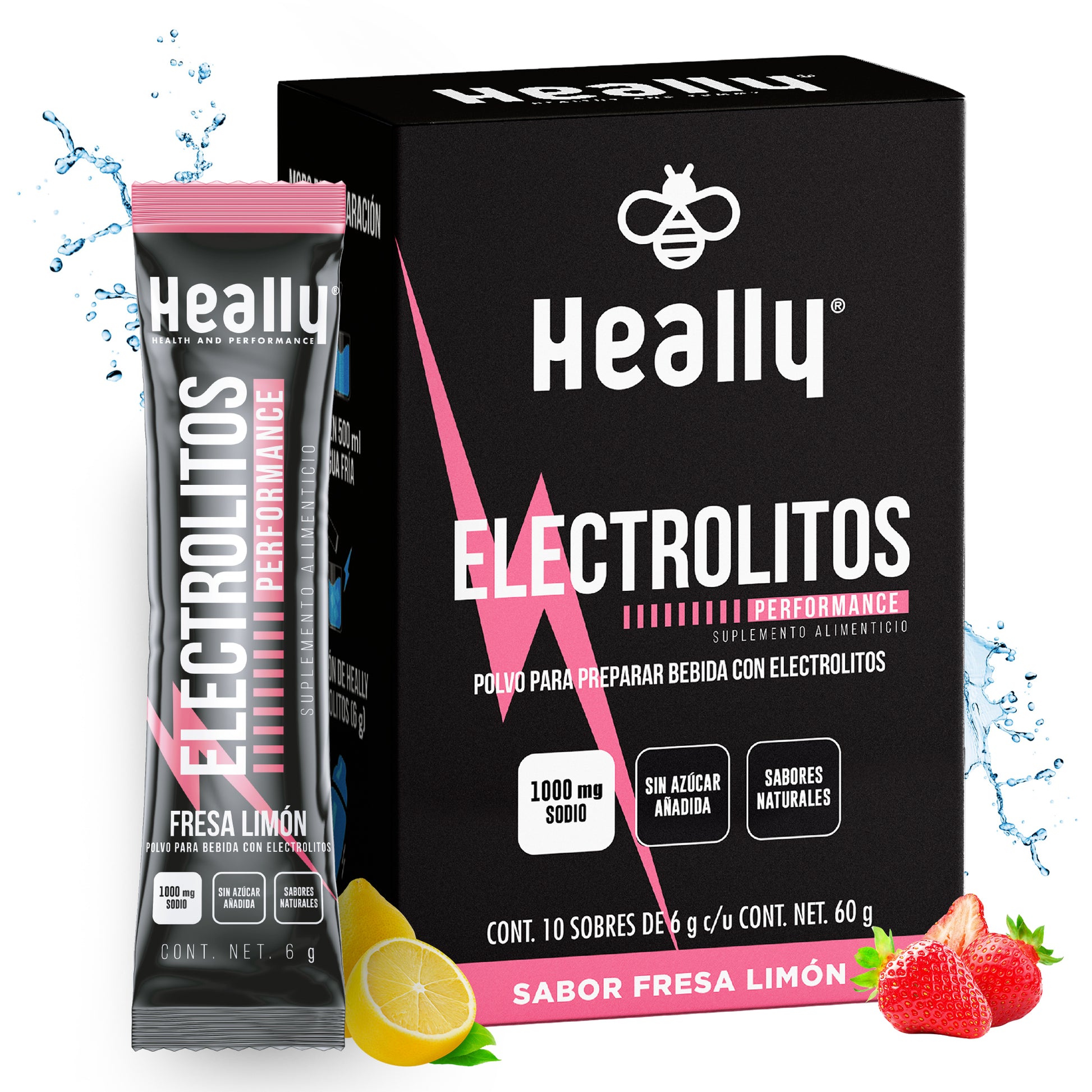 Heally Electrolitos Performance Fresa Limon