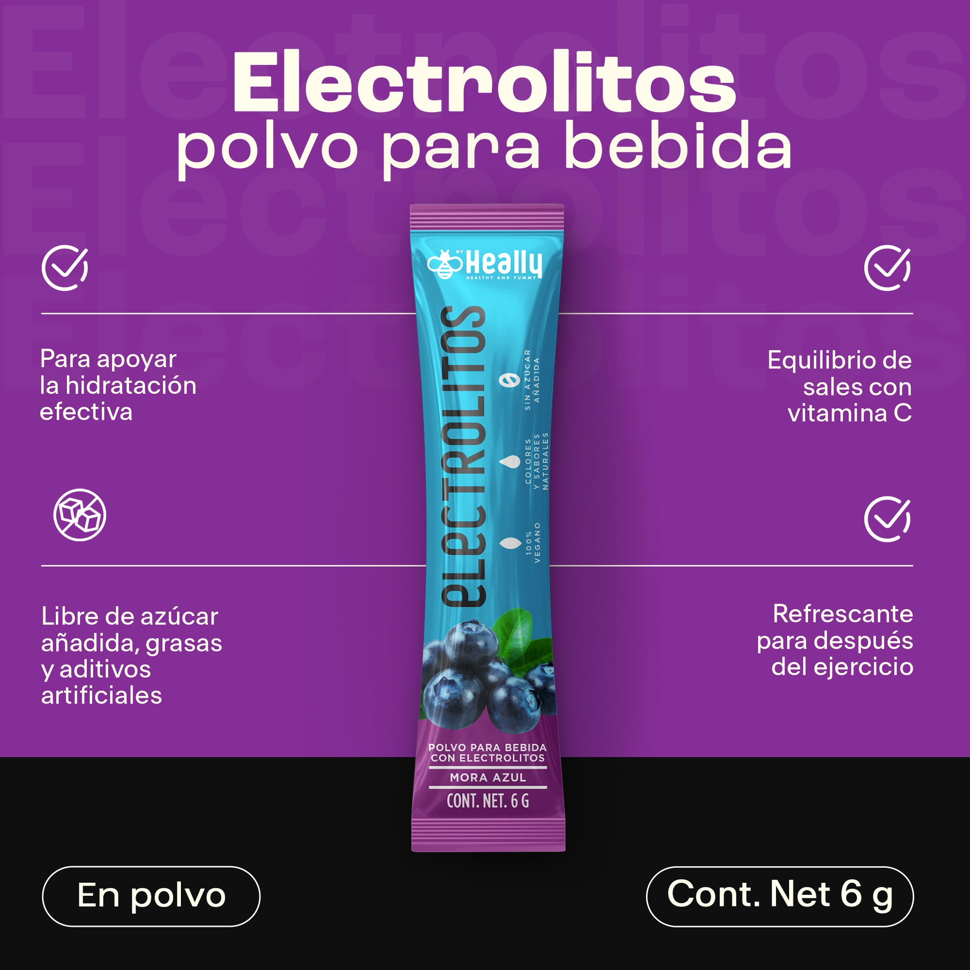 Heally Electrolitos Mora Azul