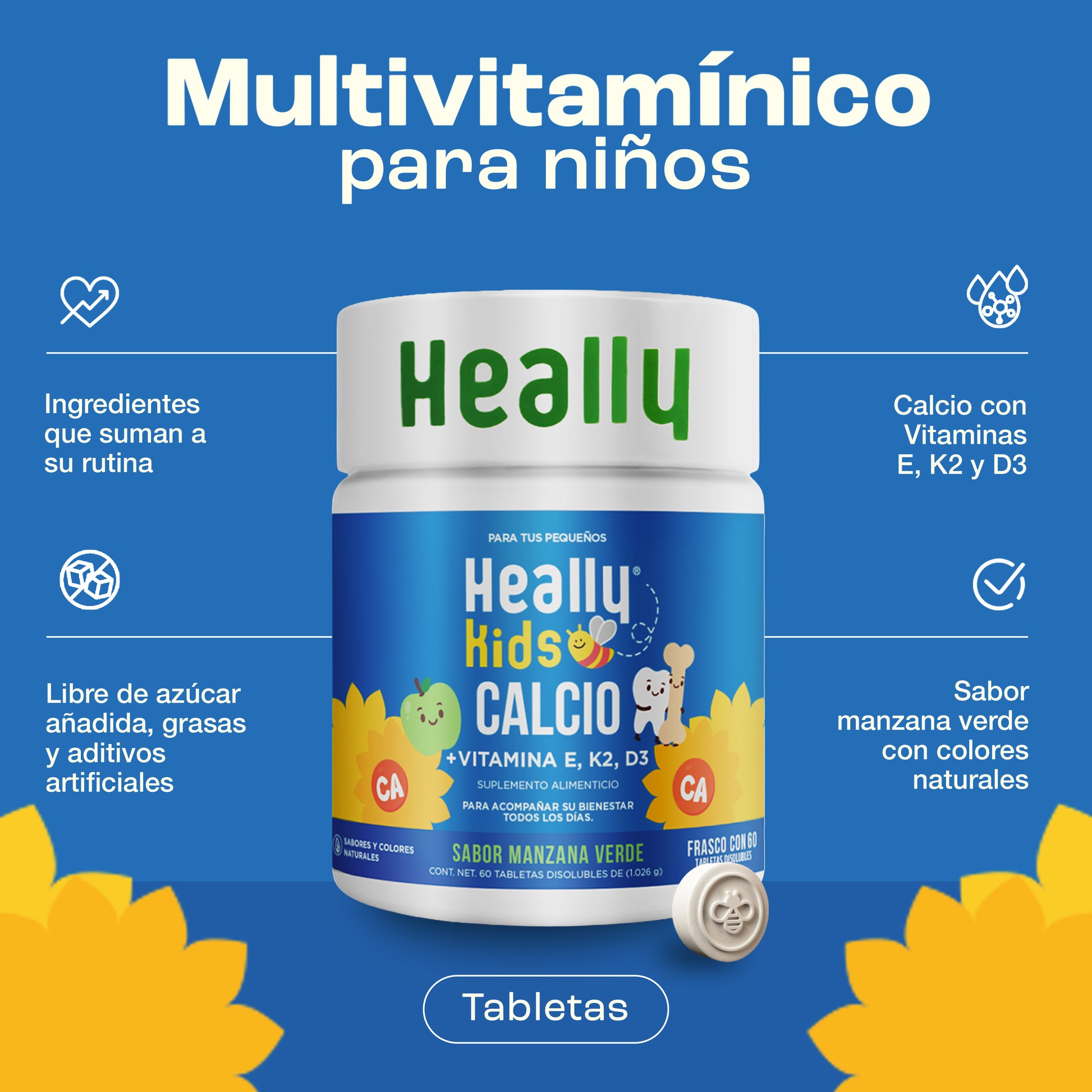 Heally Kids Calcio Tabletas