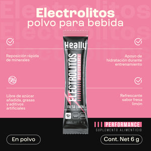 Heally Electrolitos Performance Fresa Limon