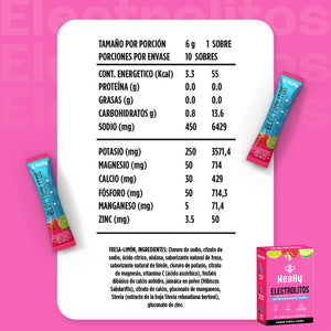 Heally Electrolitos Fresa Limon