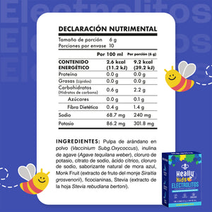 Heally Electrolitos Kids  4 Pack Mora Azul - Pink Limonade - Limon