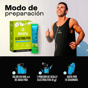 Heally Electrolitos Manzana Verde