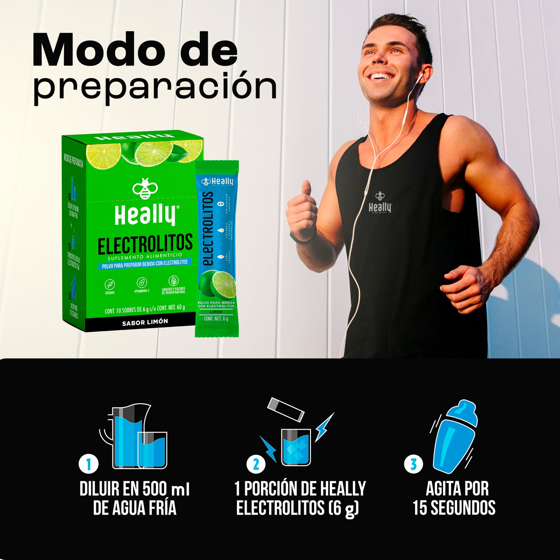 Heally Electrolitos 4 Pack Naranja - Limon