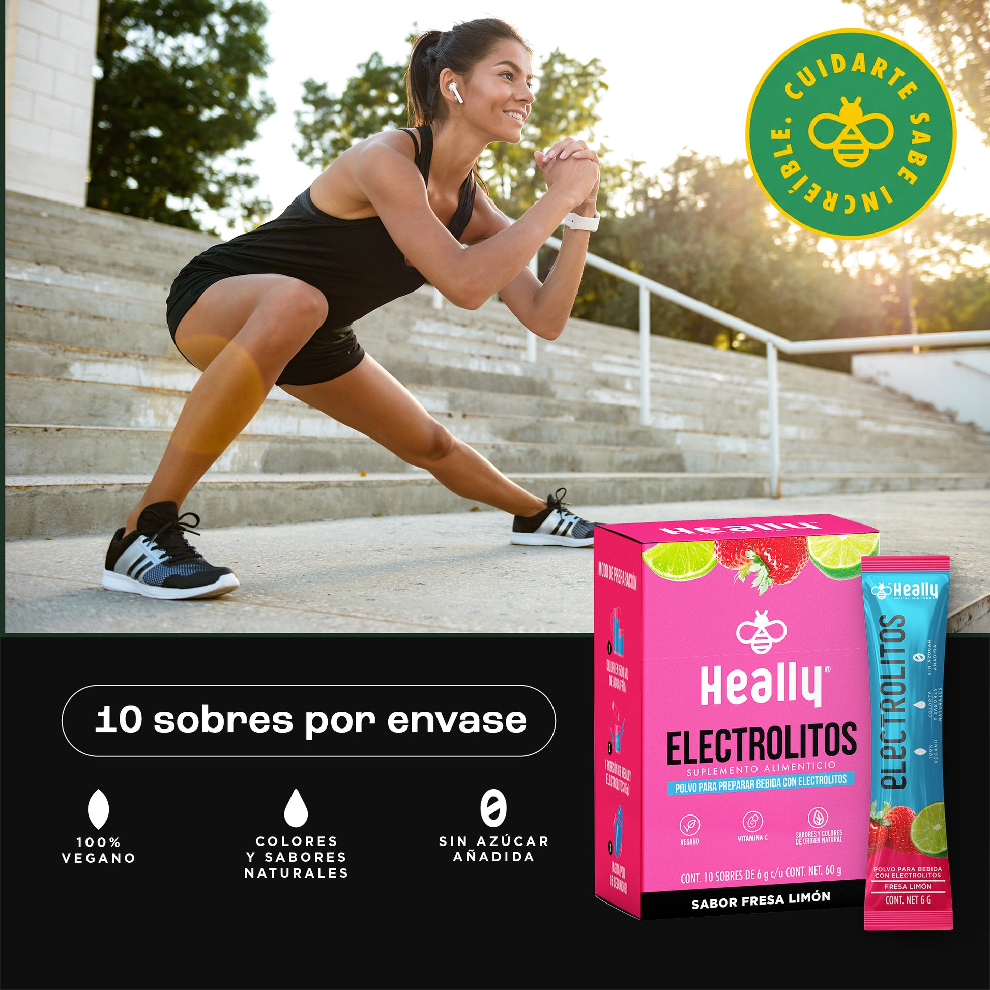 Heally Electrolitos Fresa Limon