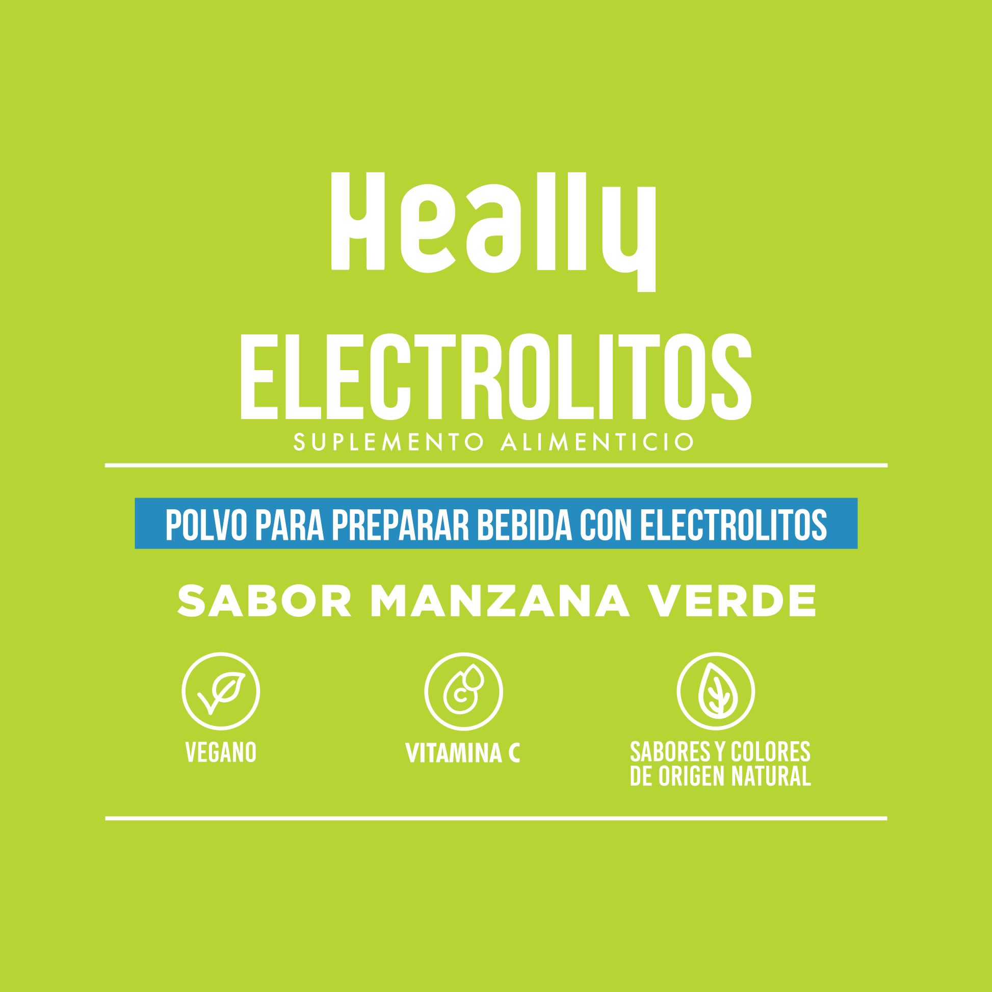 Heally Electrolitos Manzana Verde
