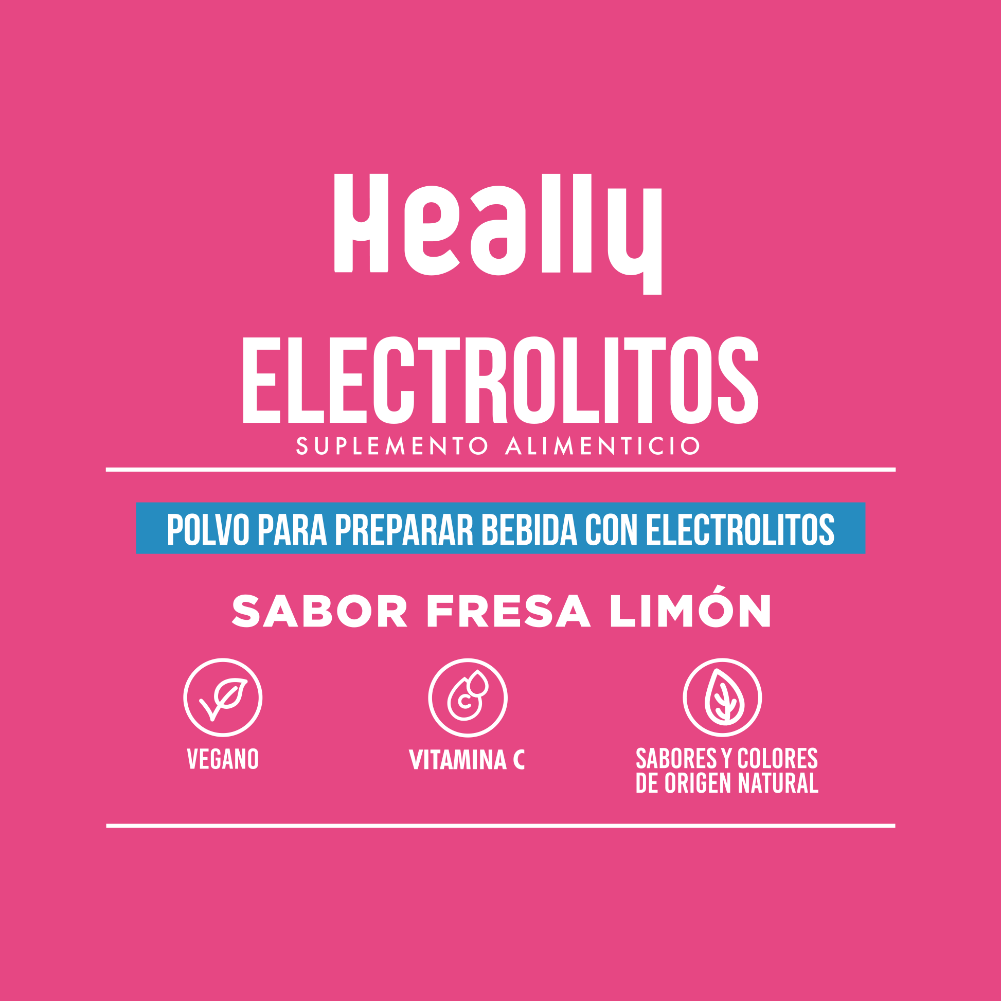 Heally Electrolitos Fresa Limon