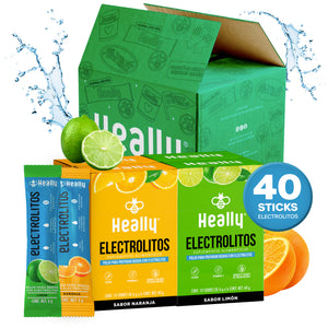 Heally Electrolitos 4 Pack Naranja - Limon